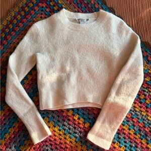 All Saints Cream Women's Crew Neck Wool Sweater - XS